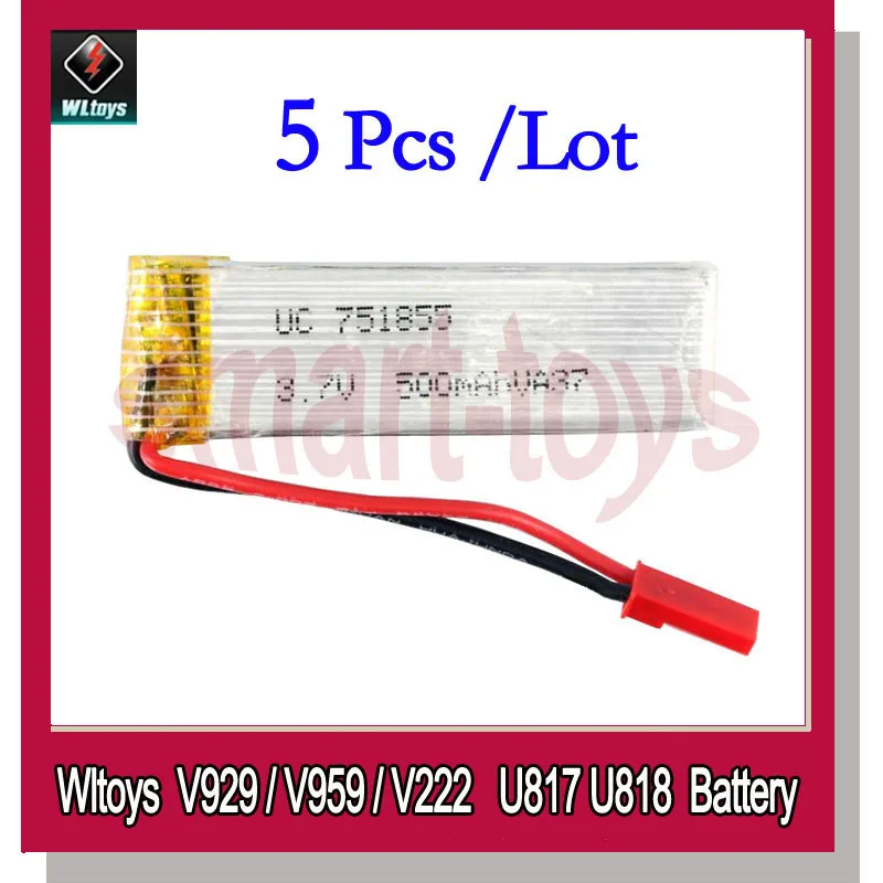5 шт. аккумуляторы для квадрокоптера WLtoy V959 V929 V949 V212 vudi 222 U817A U817C U818A | Игрушки и