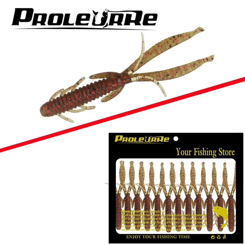 

12pcs/lot Proleurre Artificial Sea Worms 76mm 1.7g Earthworm Soft Fishing Lures Soft Bait Lifelike earthworm Sea Fishing pro-014