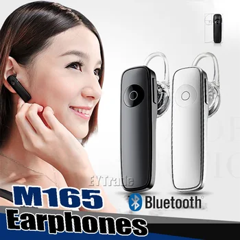 

100PCS/Lot M165 Wireless Stereo Bluetooth 4.1 Headset Earphone mini wireless bluetooth ear hook universal for iphone smartphone