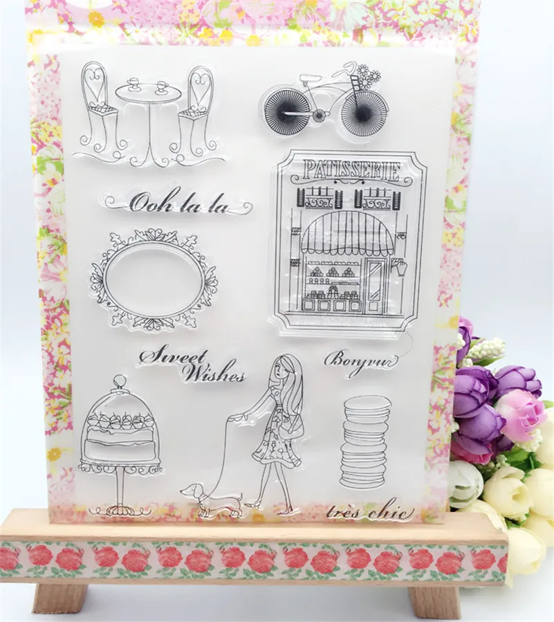 

Fashion Girl for Transparent Clear Silicone Stamp Seal for DIY scrapbooking photo album wedding gift paper card CL-054