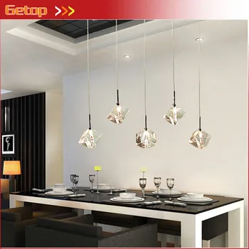 

Modern Contracted LED Crystal Pendant Lamp Fixture Dining Room Chandelier Lustre 1/3/5/7 G4 Bulbs Living Room Indoor Lights