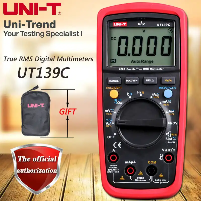 UNI T UT139E True RMS digital multimeter, LPF (low pass filter) / LoZ