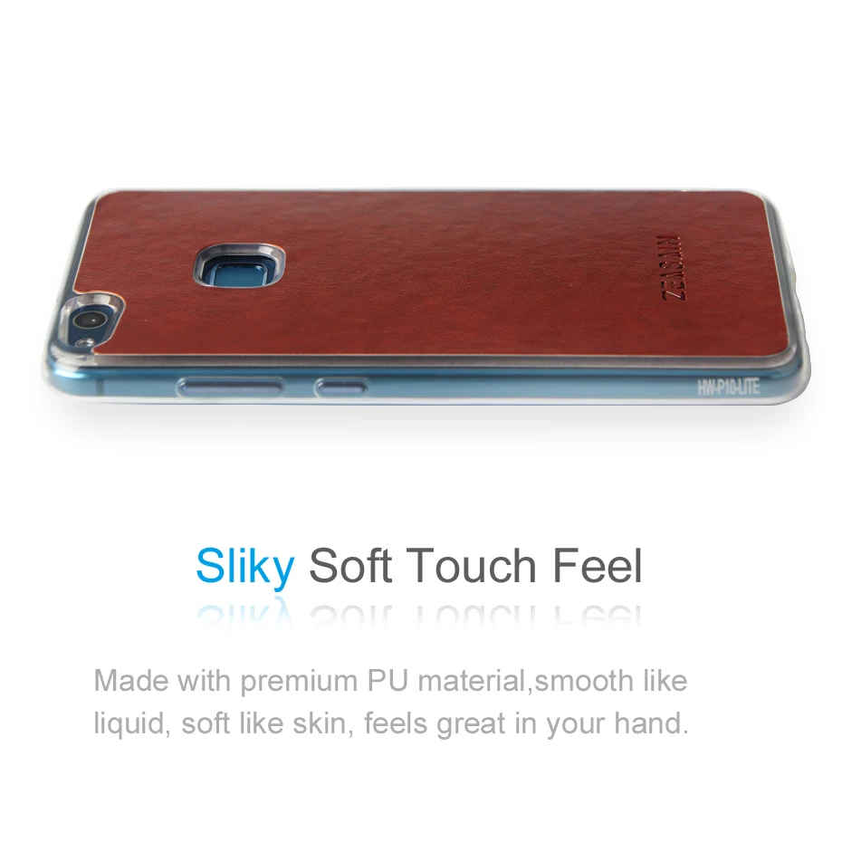Original ZEASAIN Luxury Soft PU Leather Clear TPU Cover Case for Huawei P10 Lite Nova Lite P10lite Fashion Shockproof Coque  (1)