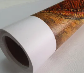 

380gsm 36"*18m eco solvent glossy surface polyester and cotton blend printing canvas roll