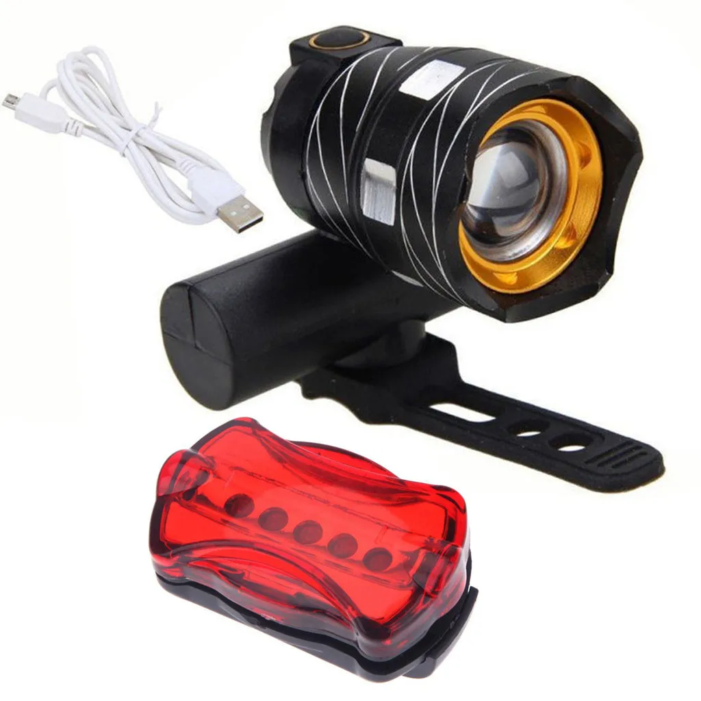 

USB Rechargeable XM-L T6 LED Bicycle Bike Light Front Cycling Light Head Lamp Front Light Bike Lamp Waterproof flashlight 7.1