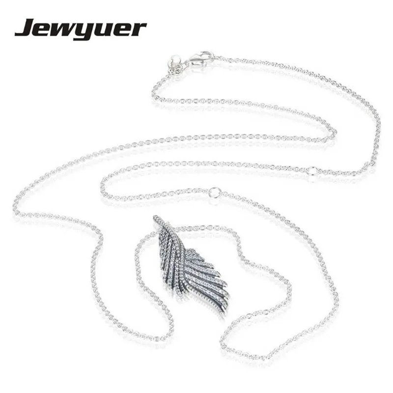 

Phoenix feather pendant Necklaces for Women 925 Sterling Silver link chain Necklace Women Fine Jewelry Jewyuer NC011