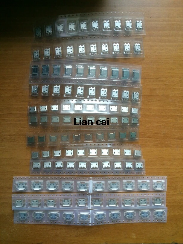 

120pcs 10pcs each for 12 kind Micro USB 5Pin jack tail socket micro usb Connector port sockect for samsung Lenovo Huawei ZTE HTC