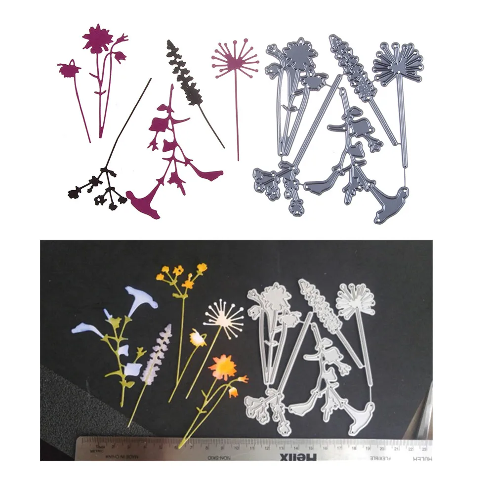 

96*110mm Making Scrapbook Greeting Card Decor Plant Leaves & flowers Metal Cutting Dies Stencil Frame Embossing Template
