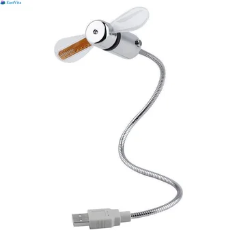 

2020 New Portable Home Mini Office USB Led Clock Fan With Real Time Display Function For PC Laptop Notebook Drop Shipping R20