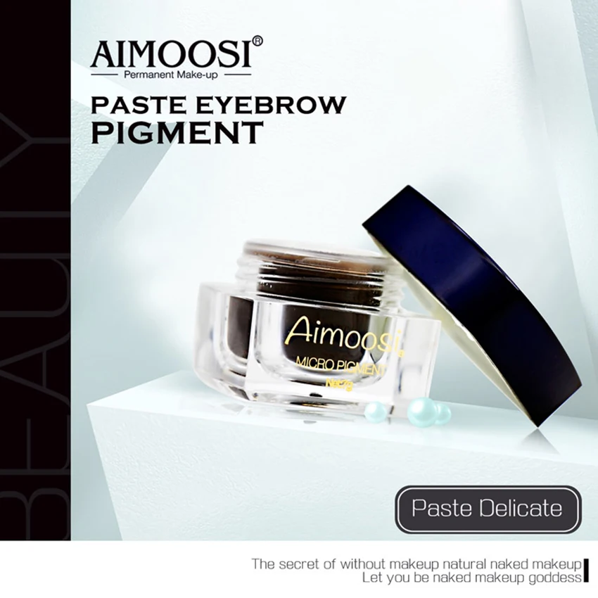 

New Arrival 1pcs Permanent Eyebrow Munsu Beauty Makeup Paste 10 Colors To Choose Tattoo Pigment Free Shipping