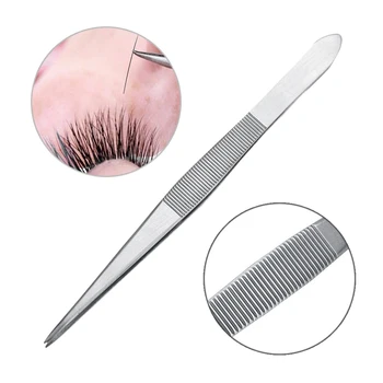 

2Pieces Pro Lashes Cosmetic Tool Fine Point Curved and Straight Eyelash Tweezers
