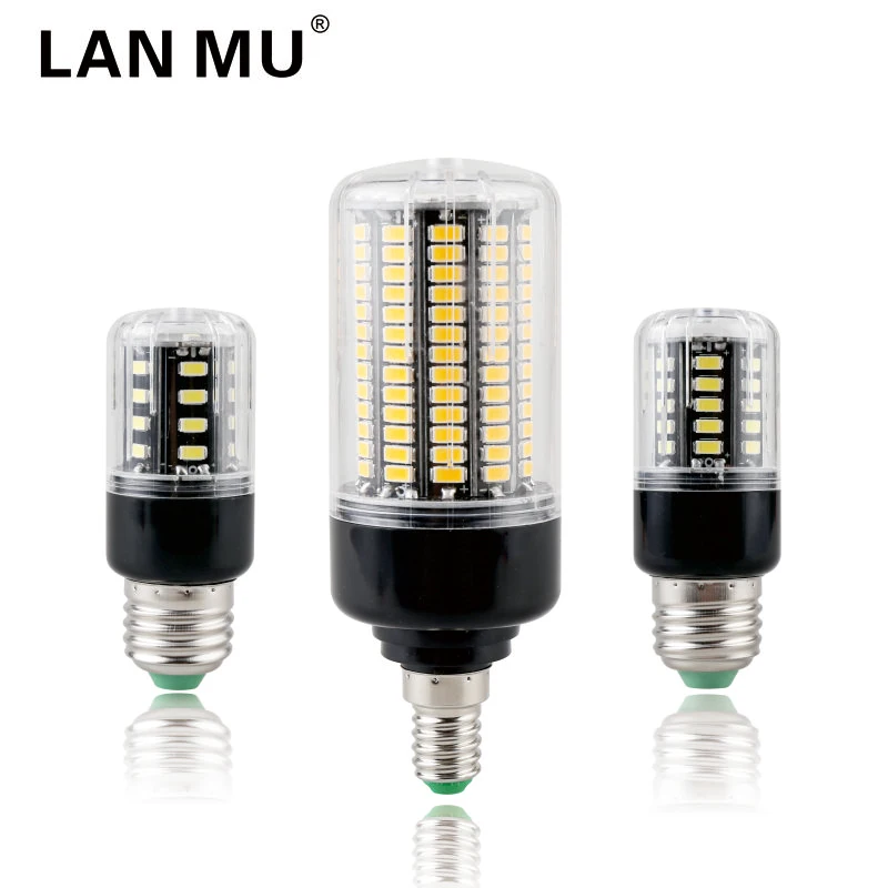 

LED Bulb No Flicker E27 E14 3.5W 5W 7W 9W 12W 15W 110V 220V Corn Bulb light 5736 SMD 85V-265V Constant Current 28-156LEDs Lamp