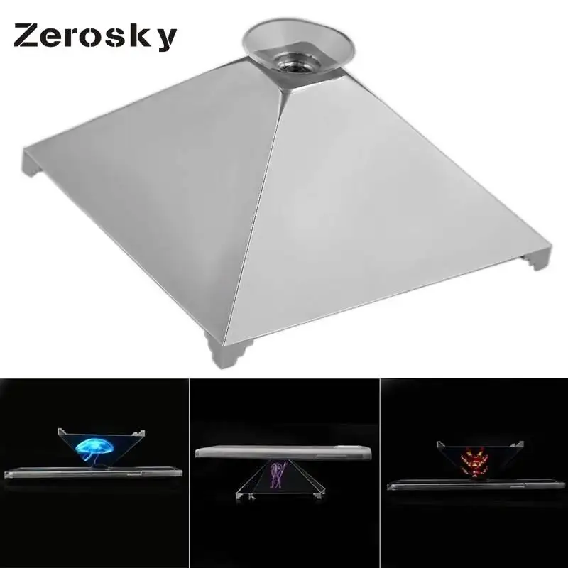 

Zerosky Holographic Frame Pyramid By Cellphone Smartphone 3D Hologram Display Box Holographic Display Hologram 3D Showcase