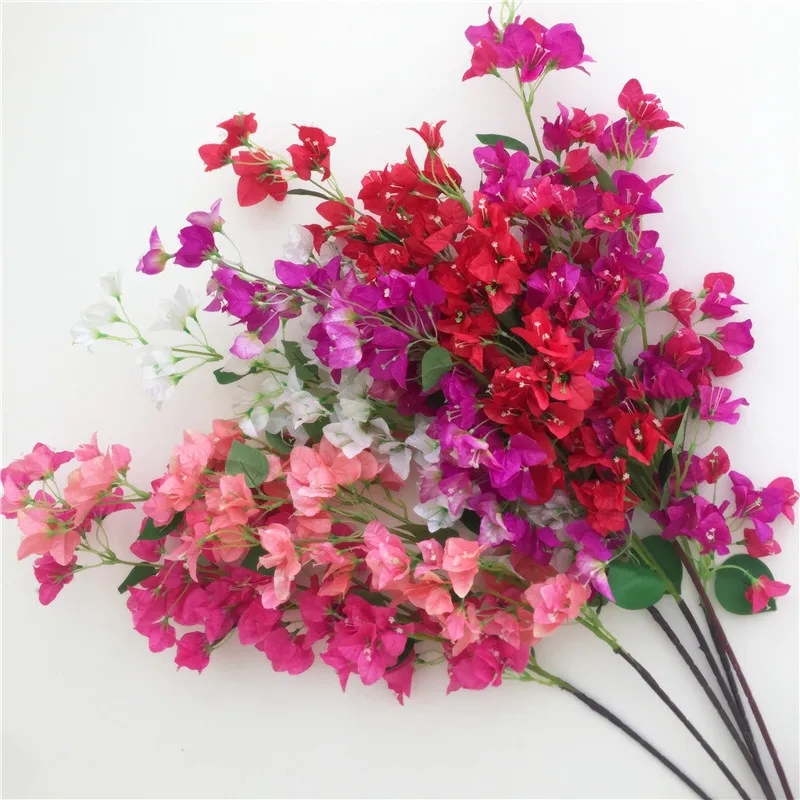 

Artificial Bougainvillea Tree Stems 6 colors Silk Bougainvillea Speetabilis Flower Tree Branches for Wedding Centerpieces