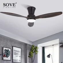 SOVE черный современный светодиодный 15 Вт деревянный потолочный вентилятор деревянные потолочные вентиляторы без светильник Домашний Вентилятор лампы белые потолочные вентиляторы постоянного тока с светильник s