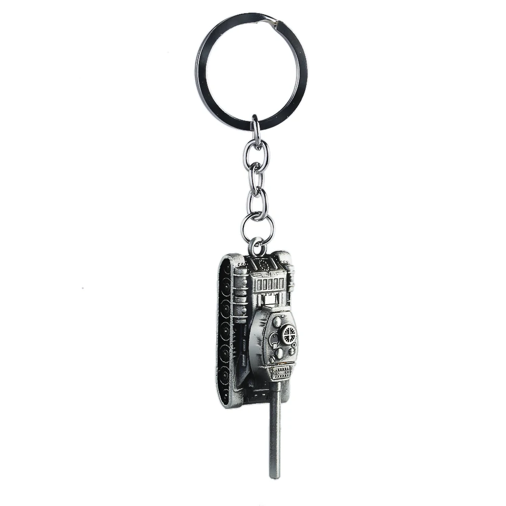 Popular Game WOT World Of Tanks Keychain Tank Pendant Woman Bag Charms Key Ring Chain Man Souvenirs Gift Jewelry