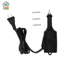AC220V Electric Engraver Pen Carving Pen Set Plotter Engraving Machine Chisel With 3pcs Tungsten Tips Lettering Head