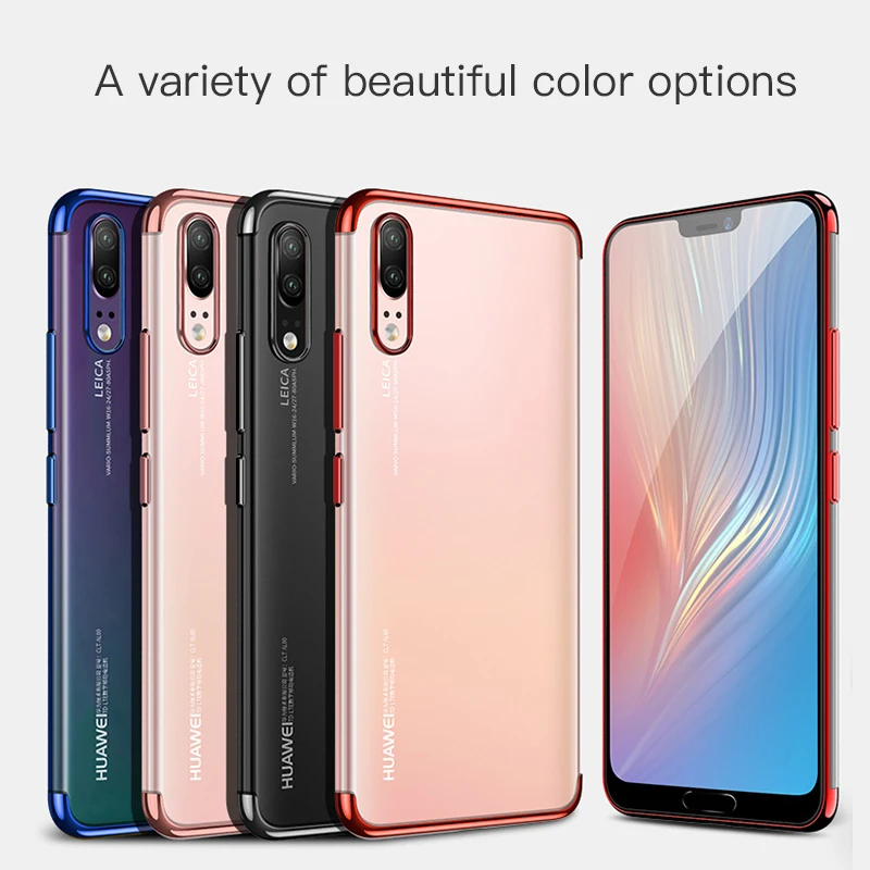 

Soft TPU Ultra-thin Lightweight Electroplating Case For Huawei Y6 Y7 Pro 2019 Y7 Prime Cover For Huawei Y9 2019 Coque Funda Bag