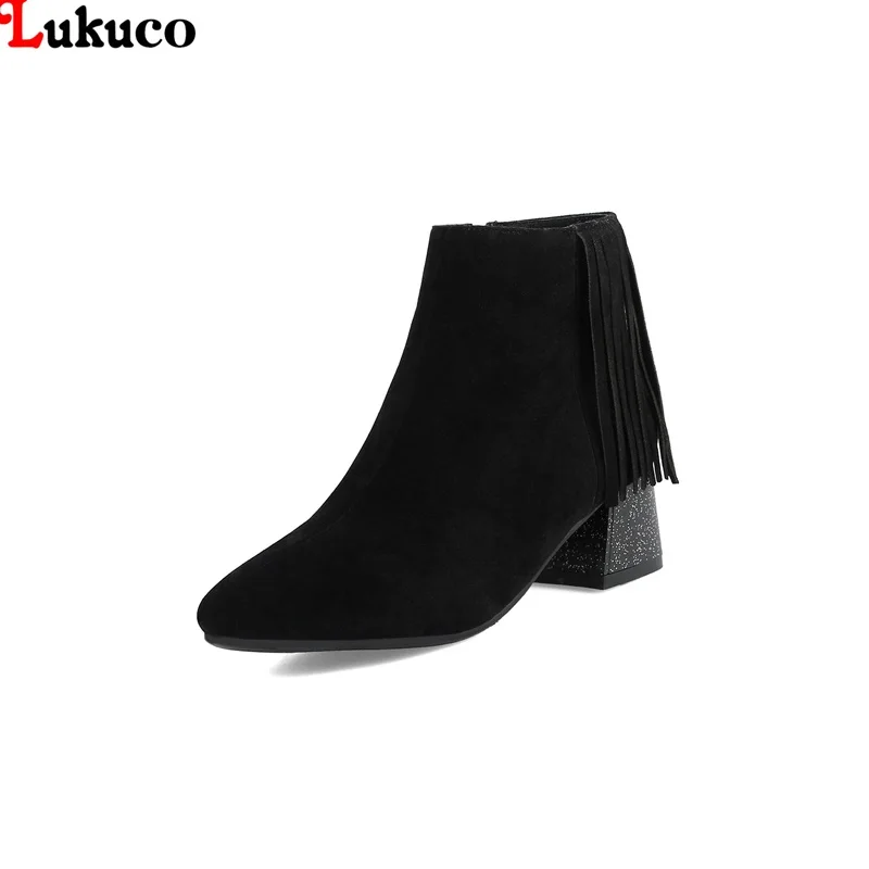 

New Arrival Sexy Flock Boots Oversize 34-48 Flock Boot Short Plush Ankle Botas Zipper Pumps Shoe Warm Winter female Shoes Woman