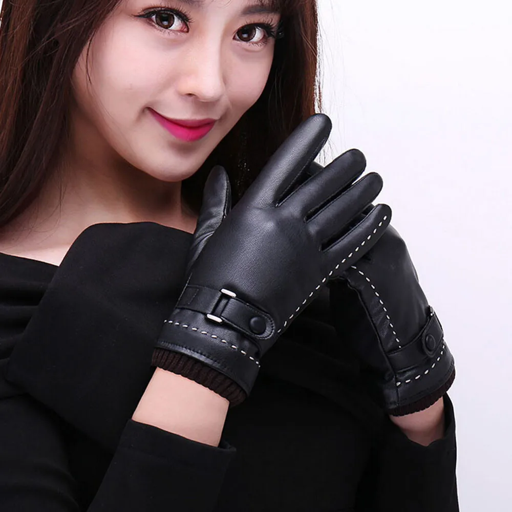 1 пара женские зимние теплые перчатки удобные перчатки L50/1224