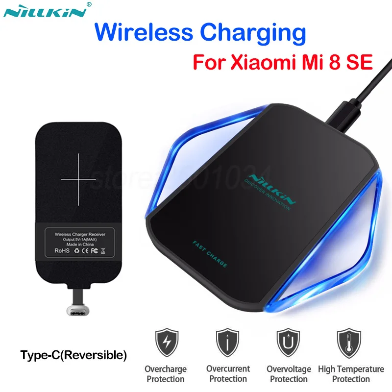 

Nillkin Qi Wireless Charger Wireless Charging for Xiaomi Mi 8 SE with Type-C Charging Port Type C Receiver for Xiaomi Mi8 SE