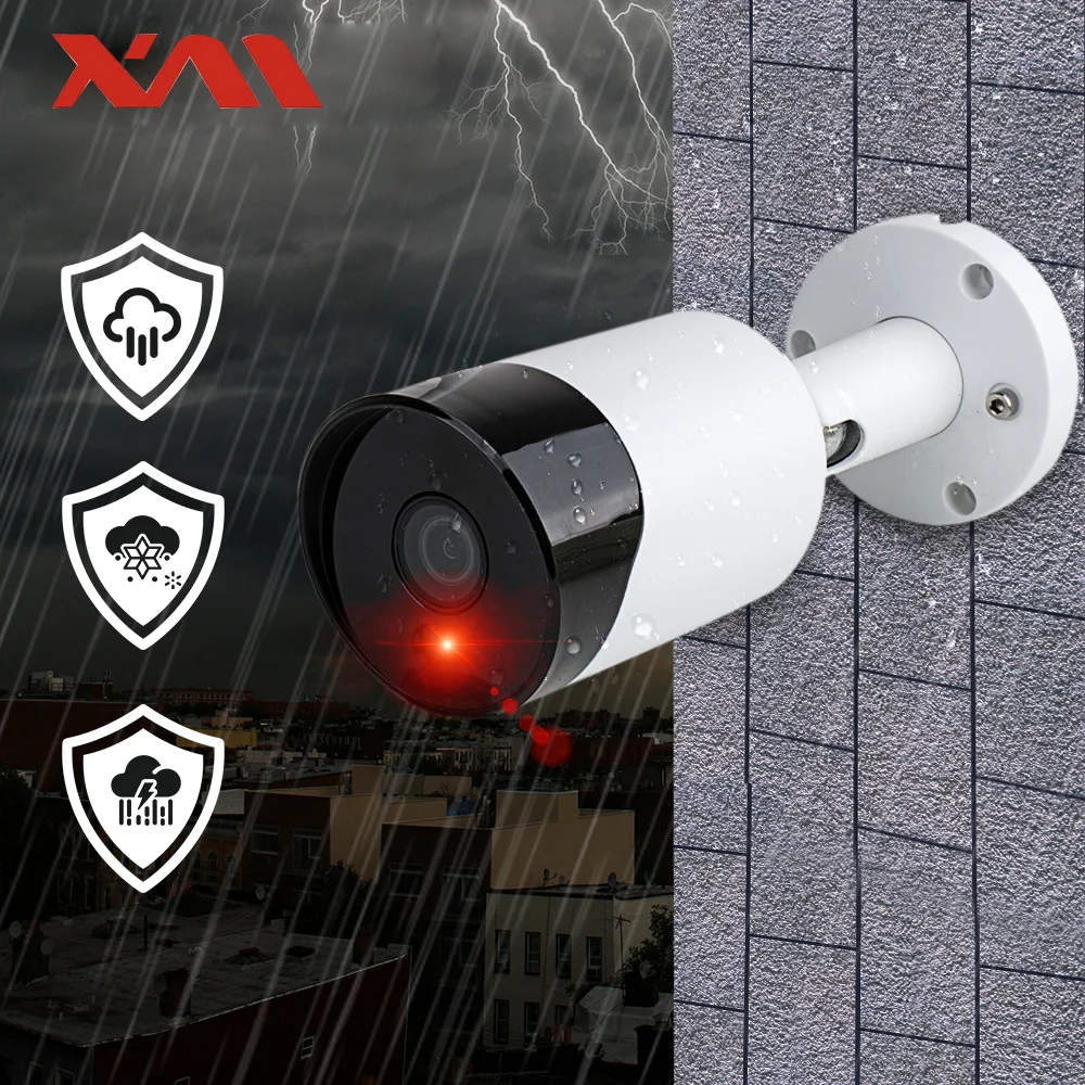  XM H.265 + 1080 P POE Telecamera ip audio 2MP CCTV Della Pallottola Della Macchina Fotografica del 