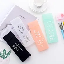 

Small Black Hardtop Hard Plastic Pencil Case Toothpaste Pen Tin Box Wuji Bts Clear Plastic Stationary School Supplies