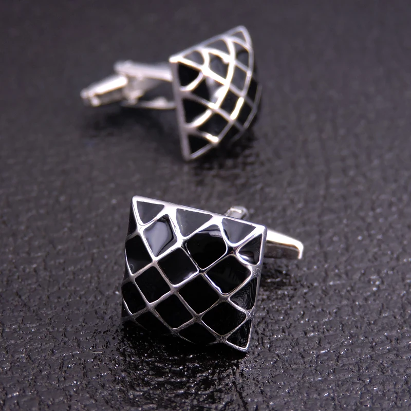 

Novelty 1pair Vintage Men's Stainless Steel Silvery Square Wedding Gift Grid Laser Cuff Links Drop Shipping Wholesale Price