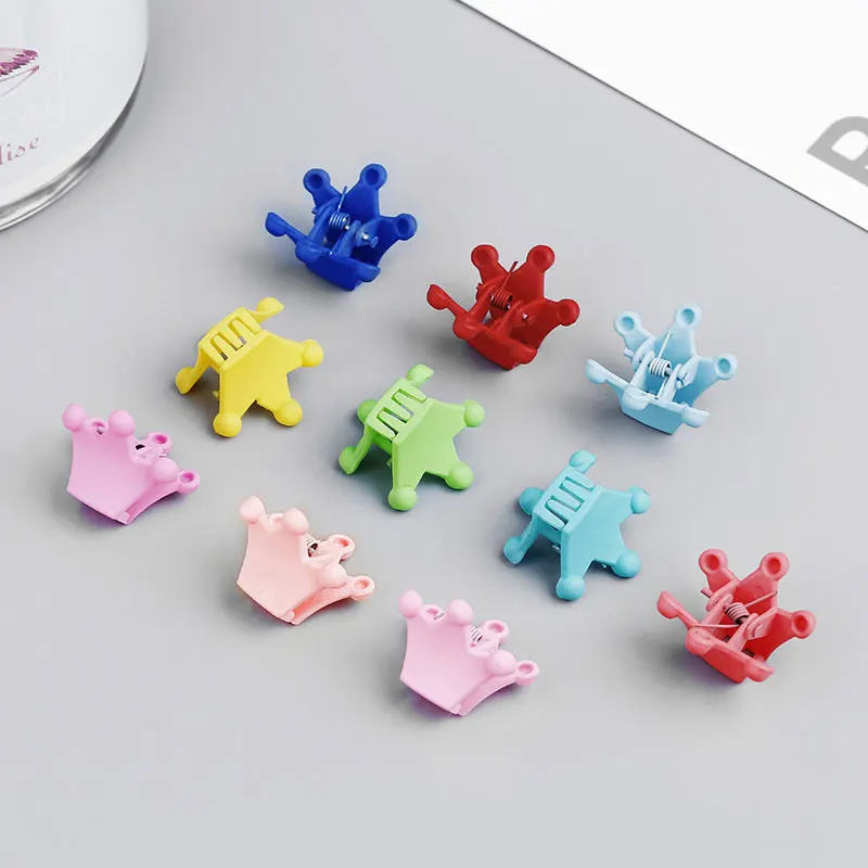 20pcs Small Crab Hair Clips Clamp Children Baby Barrette Color Crown Flower Rabbit Jaw Hair Accessories Clip Pins Girls Hairpin
