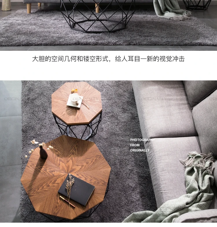 Модный журнальный столик в стиле Луи, современная маленькая квартира, гостиная, креативный дизайн, мебель, железное искусство, скандинавские комбинации