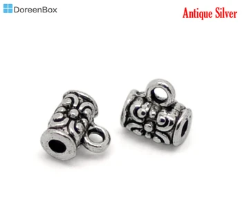 

Doreen Box Lovely 80PCs Wire Tube Spacers Beads Bail For Jelewry 4*7mm Findings (B00433)