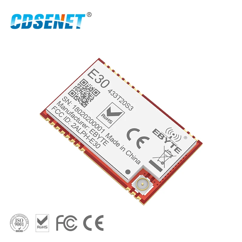

SI4438 SMD Serial Port 433MHz Wireless Transceiver E30-433T20S3 100mW 2500m Long Range IPEX Connector 433 MHz RF Module