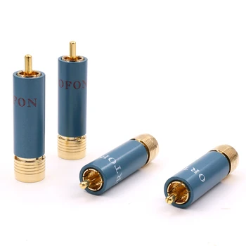 

4pcs/lot Gold-plated HIFI RCA Plug Hi-end Ortofon Reference 8NX RCA Connectors