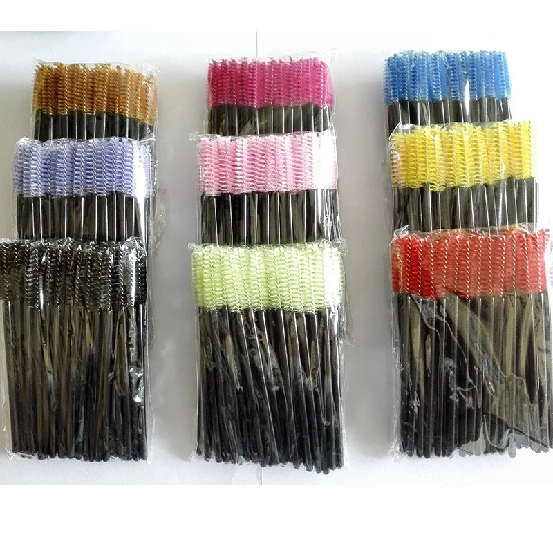 

50Pcs Disposable Eyelash Brush Mascara Wands Applicator Spoolers Eye Lashes Cosmetic Brushes Set Makeup Tool Multicolor