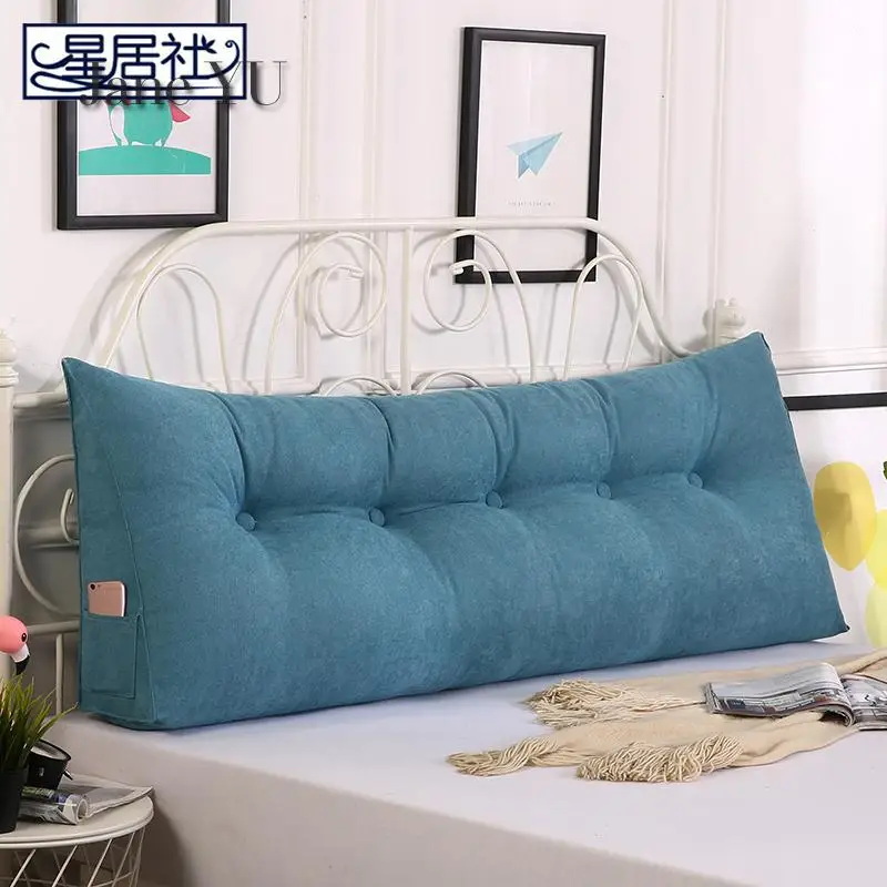 

JaneYU Star Community Bedside Cushion Triangle Backrest Pure Colored Backrest Double Backrest Tatami Bed Soft Packed Bed