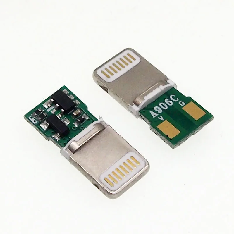 10pcs/lot For iphone Male Plug with PCB board For lightning data cable dedicated