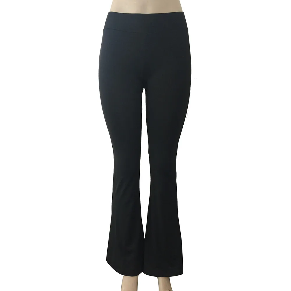 

Women Fashion Leggings Bell-bottoms Pants Solid Elasticity Leggings Bell-bottoms Pants NOV27