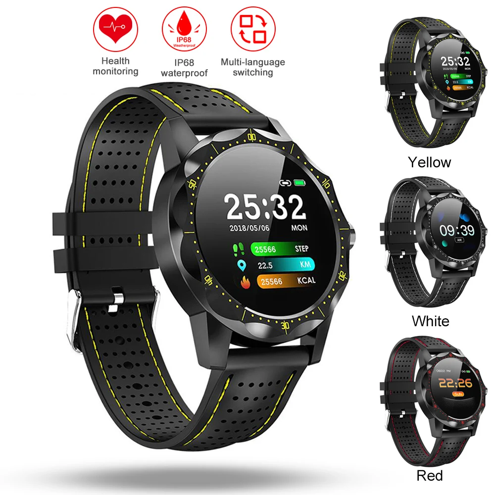 

SKY 1 Silicone strap Smartwatch Smart Watch Men IP68 Waterproof Activity Tracker Fitness Smartwatch Clock for android ios