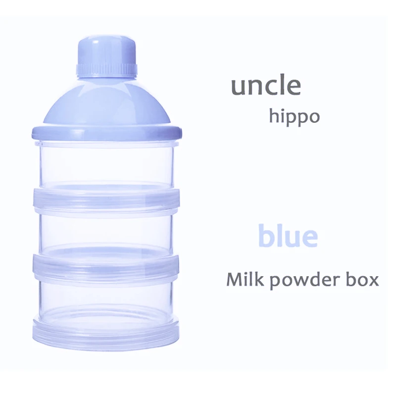 Большой Ёмкость детская молочная коробка большая вместимость порошок контейнер с распылителем 3/4/5 Слои длительного хранения искусственного кормления детей безопасная Материал - Цвет: 3 Layer Blue