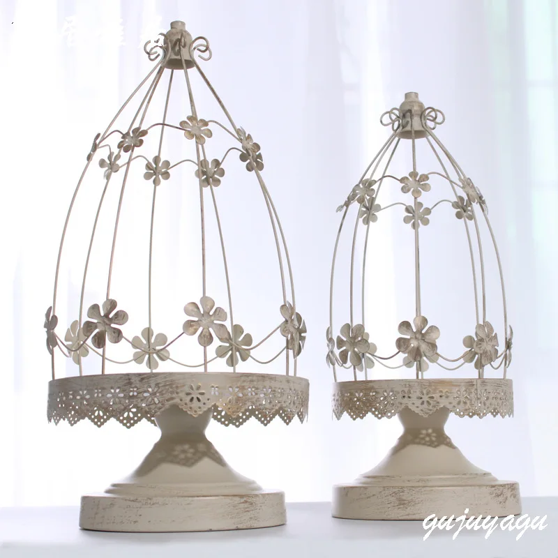 C Iron Candlestick retro wedding Plum Birdcage Candle Holder Home Decoration Christmas Gifts