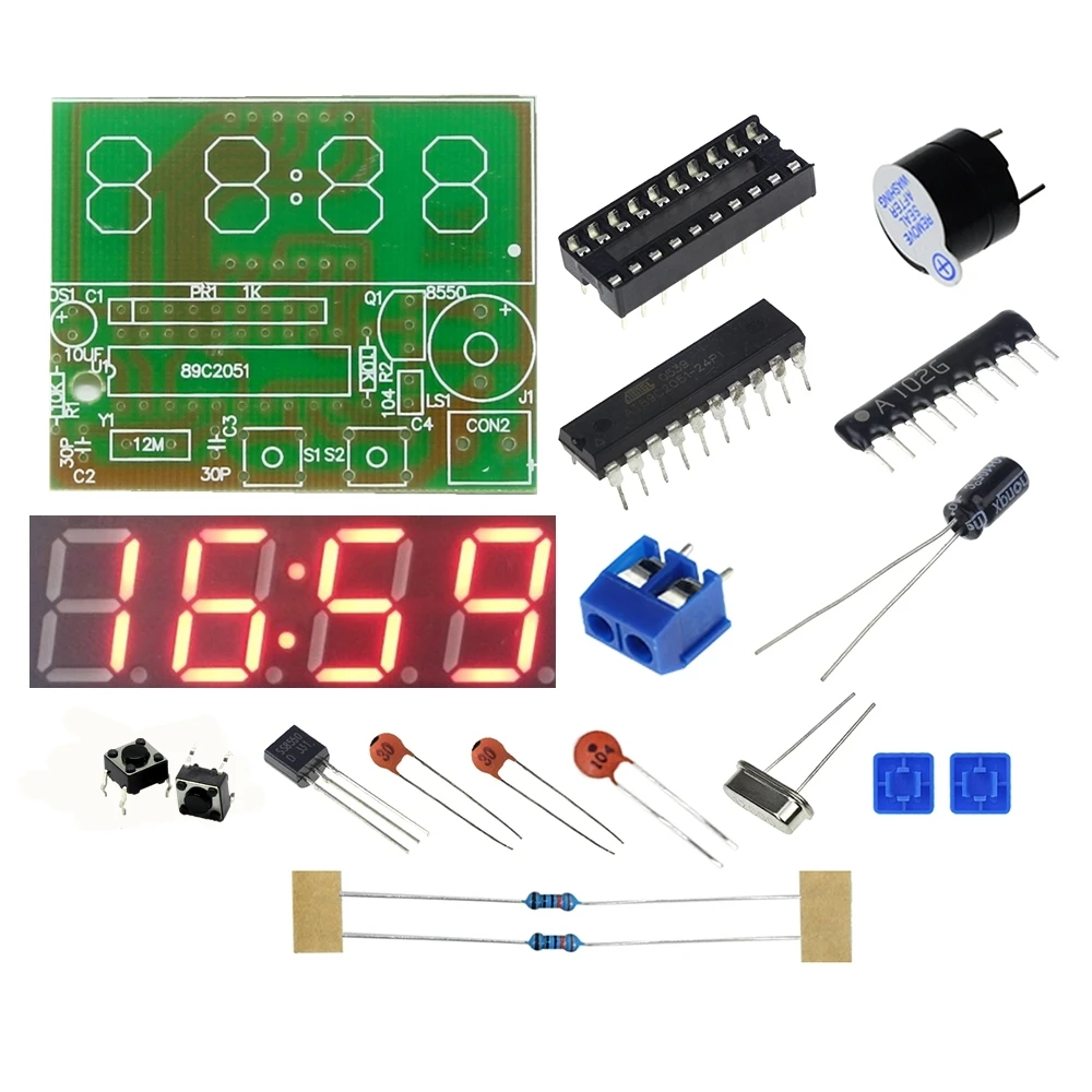 Цифровые электронные C51 4 битные часы Электронный производственный Набор DIY наборы Горячая Распродажа