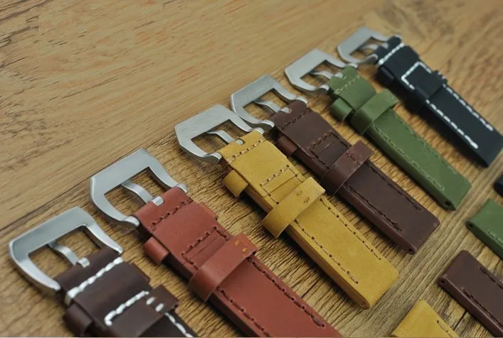 genuíno couro de vaca Watch band watch