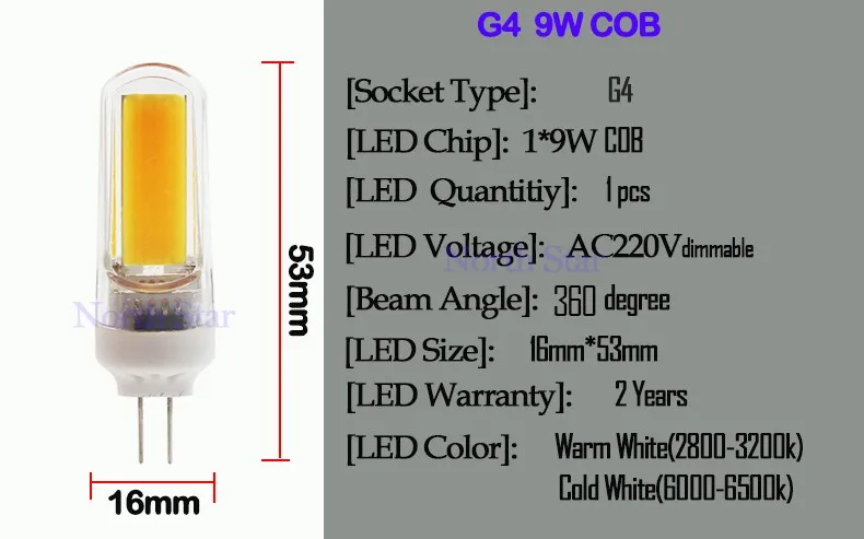 Супер яркость 220 В G4 G9 E14 3 Вт 6 Вт 9 Вт COB Светодиодная лампа 360 градусов светодиодный прожектор Замена галогенной люстры угол луча 360