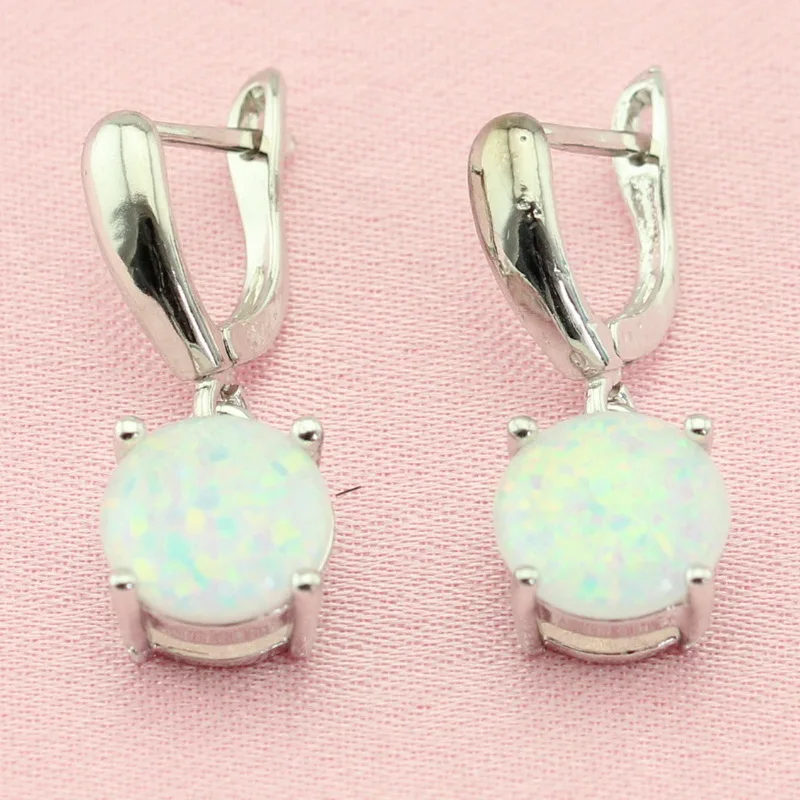 Ceny Fantastyczna biała Australia Opal srebrna pozłacana biżuteria zestawy biżuteria spadek kolczyki wisiorek naszyjnik dla kobiet darmowe pudełko