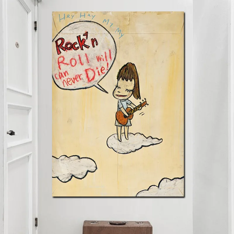 ariel doll Yoshitomo Nara Cartoon Sleepwalking Doll Drawing Japanese Painting HD Print Canvas Art Pictures Poster For Baby Kids Room Decor bratz dolls