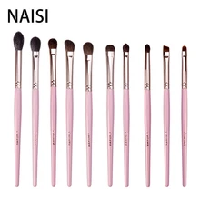 NAISI Professional 10PCS Eye Shadow Eyebrow Brush Makeup Brushes Cosmetic Tool Make Up Eye Brushes Set Goat horse synthetic hair NAISI Professional 10PCS Eye Shadow Eyebrow Brush Makeup Brushes Cosmetic Tool Make Up Eye Brushes Set Goat horse synthetic hair