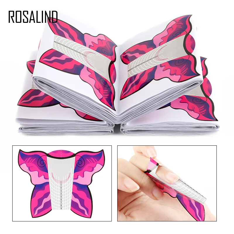 

ROSALIND Nail Form 100PCS/Lot Used For Poly Gel Nail Polish Nail Gel Varnish Extended Nail Tip Manicure Manicure Tool Stickers