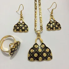 Ручная работа, Хрустальная сумка, ожерелья, серьги золотистого цвета, ювелирные изделия, набор, Свадебные вечерние подарки для девушек