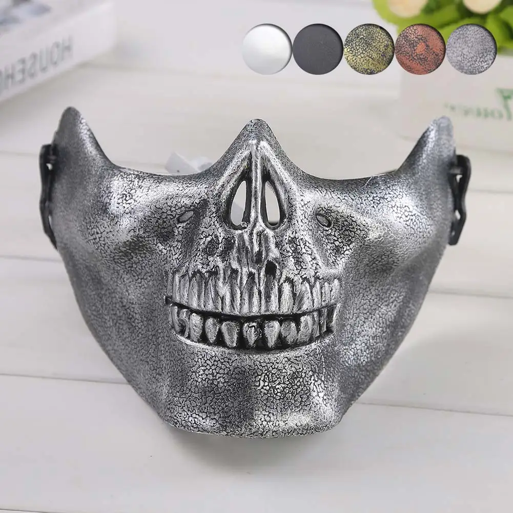Scary Adult Lower Half Face Masks Skull Skeleton Mask For ...