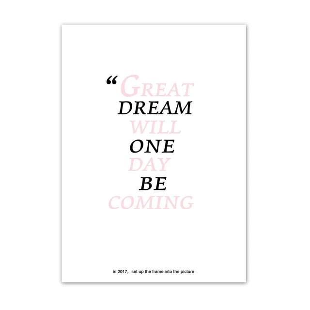 Us 3 02 52 Off Pink Girl Swing Dream Quotes Wall Art Canvas Painting Nordic Posters And Prints Cartoon Wall Pictures Girl Baby Kids Room Decor In